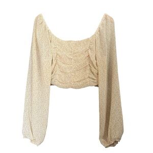 Altar’d State Semi-Sheer Elegant Cropped Top